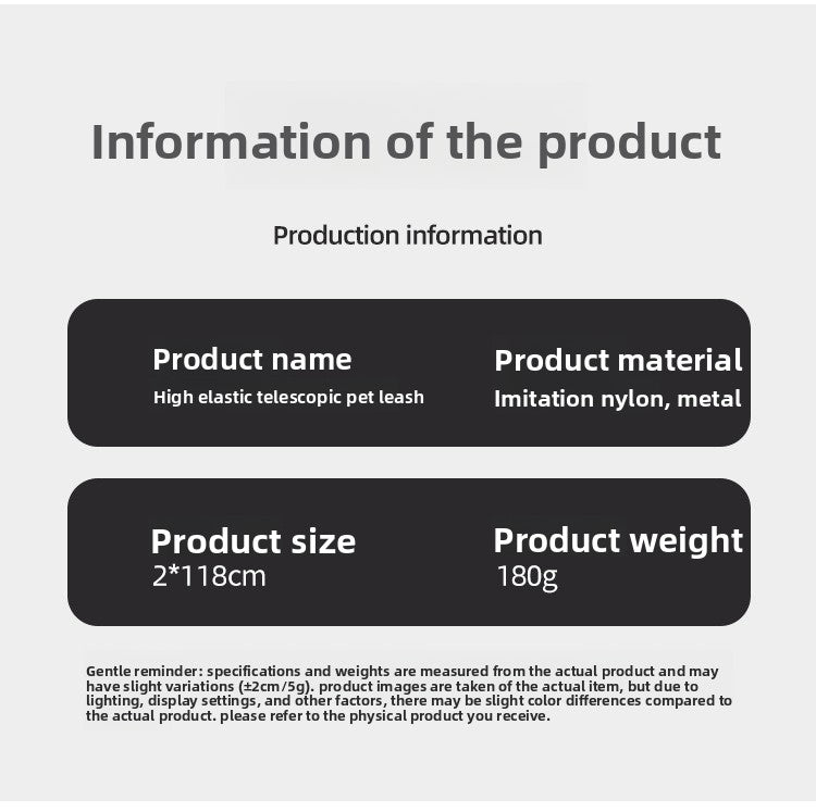 Elastic Rope Dog Leash Explosion Proof Anti Pull Pet Gear