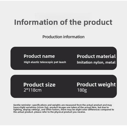 Elastic Rope Dog Leash Explosion Proof Anti Pull Pet Gear