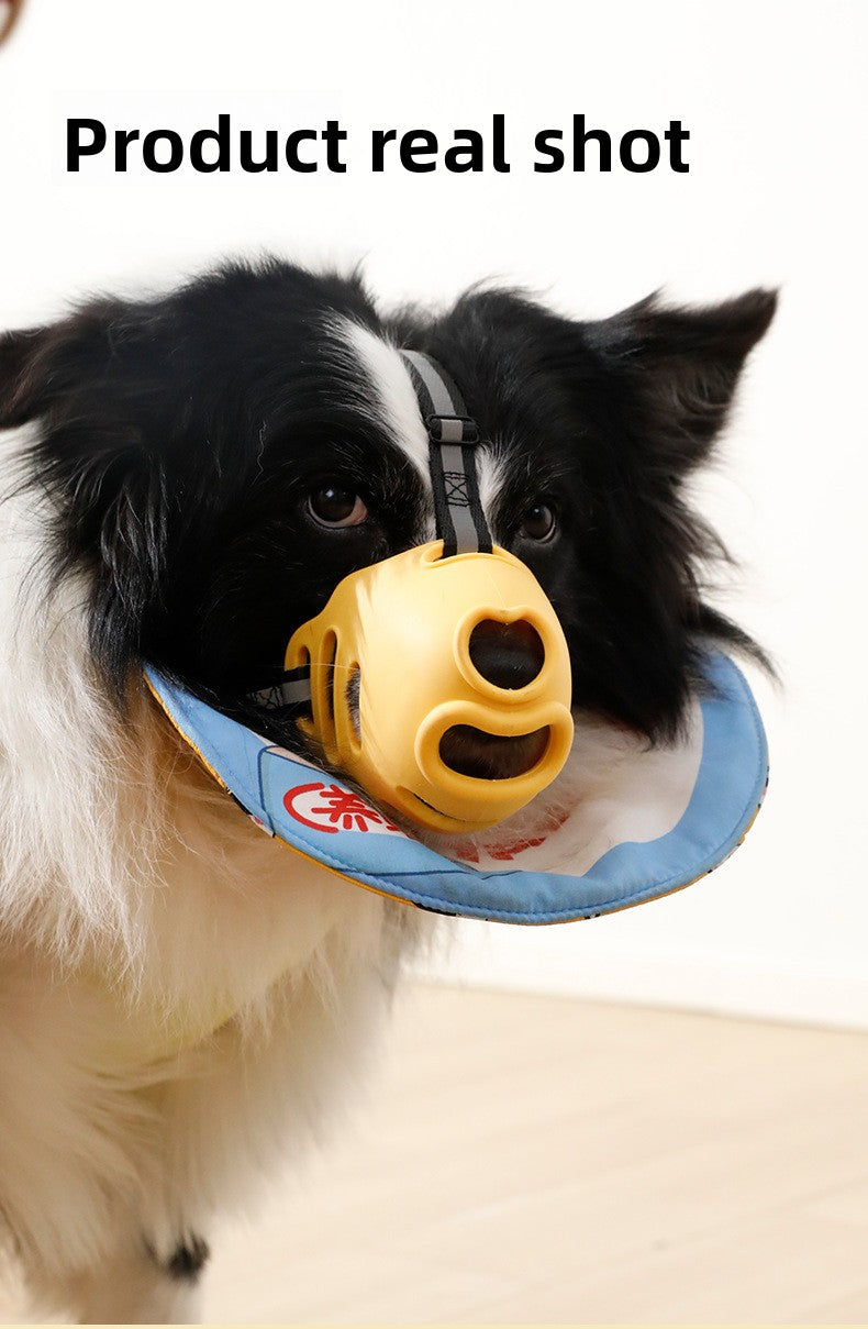Dog Muzzle Anti Bite Anti Messy Eating Mask for Golden Samoyed All Sizes Pets