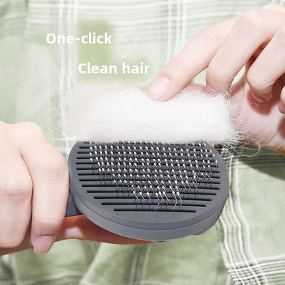 Auto-Clean Dog Comb Pet Accessory One Button Hair Remover Multi-Purpose Cat Hair Brush