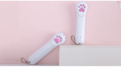 Cross-Border Pet Toy Laser Cat Teaser Creative Cat's Paw Six-in-One Projection Charging Funny Cat Pen