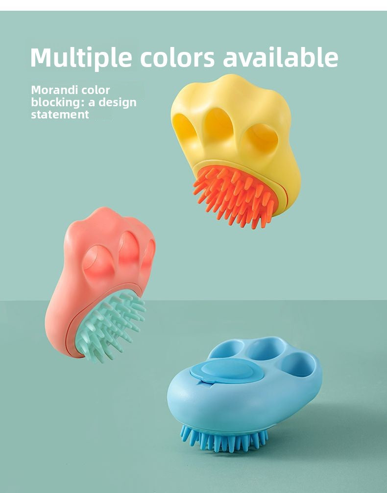 Professional Pet Grooming Brush for Bath Time Extra Large Size Cat Paw Massage Scrubber and Dog Bathing Brush