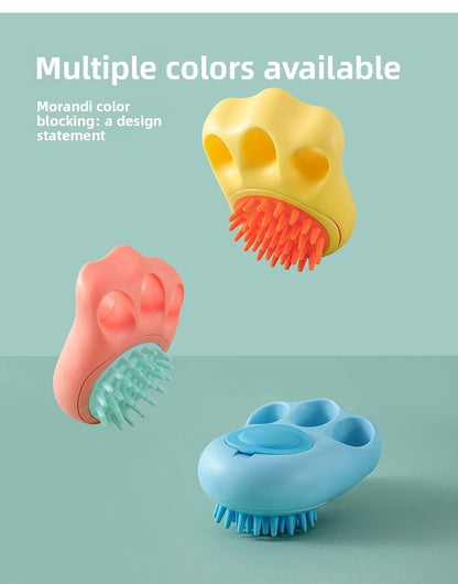 Professional Pet Grooming Brush for Bath Time Extra Large Size Cat Paw Massage Scrubber and Dog Bathing Brush