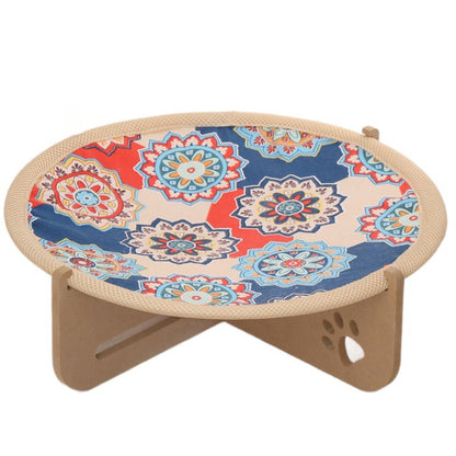 AllSeason Bungee Trampoline Nest Round Cat Scratching Mat Ethnic Sisal OnePiece Board Dropshipping