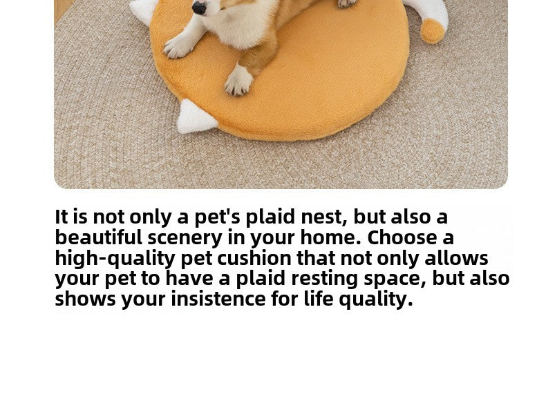 Pet Cartoon Cat Mat Breathable Antibacterial Oxygen Fiber Removable Washable All Seasons Durable Bite-proof Dog Bed Plush Mat