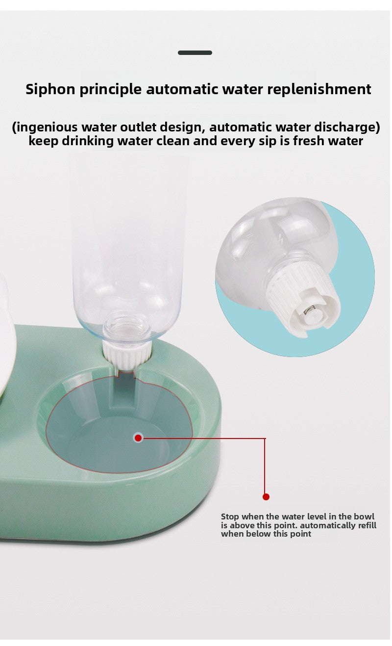 Slanted Neck Protection Automatic Water Refill Pet Bowl for Cats