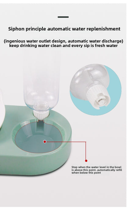 Slanted Neck Protection Automatic Water Refill Pet Bowl for Cats