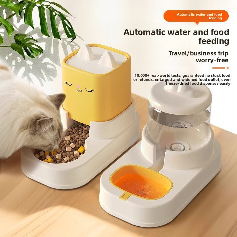Fully Automatic Cat Drinking Device Combined with Food Feeder for Pets Cats Dogs