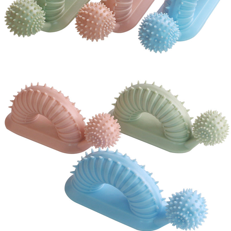 Interactive Dog Chew Toy for Teething Puppies Snail Shaped Food Dispensing Pet Supplies Long Lasting Dental Toothbrush Fun Mental Stimulation