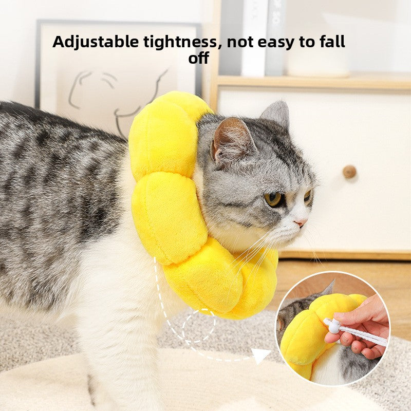 Sunflower Elizabethan Collar Pet Collar Cat Elizabethan Collar Dog Collar Neutering Anti-Lick Collar