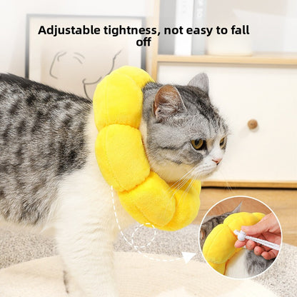 Sunflower Elizabethan Collar Pet Collar Cat Elizabethan Collar Dog Collar Neutering Anti-Lick Collar