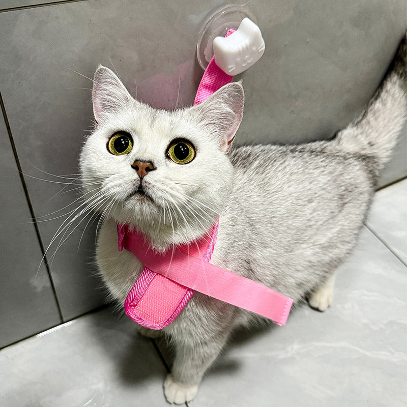 Professional Cat Bathing Restraint System Adjustable Grooming Strap with Strong Suction Cups Anti Movement Safe Cleaning Tool for Cats and Small Dogs