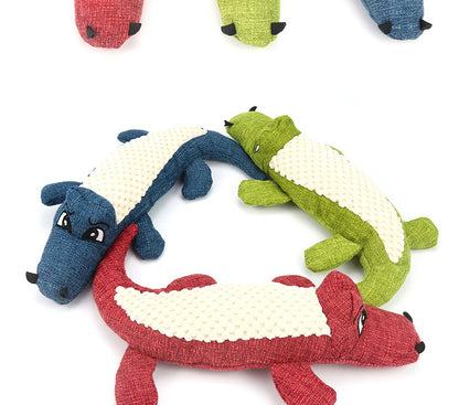 Pet Supplies Dog Plush Toy Durable Pet Toy Realistic Crocodile Sound Dog Toy