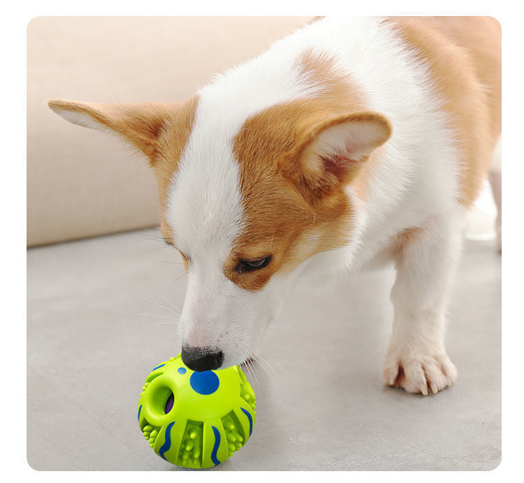 Extremely Durable Indestructible Dog Chew Toy Ball for Aggressive Chewers Interactive Rolling Self Entertainment with Squeaker Sound Golden Retriever German Shepherd