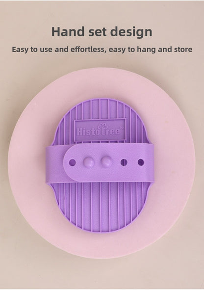 Adjustable Pet Bath Brush Dog Massage Grooming Tool for Wet and Dry Hair Removal Cat Deshedding Brush with Comfort Handle for Bathing Time