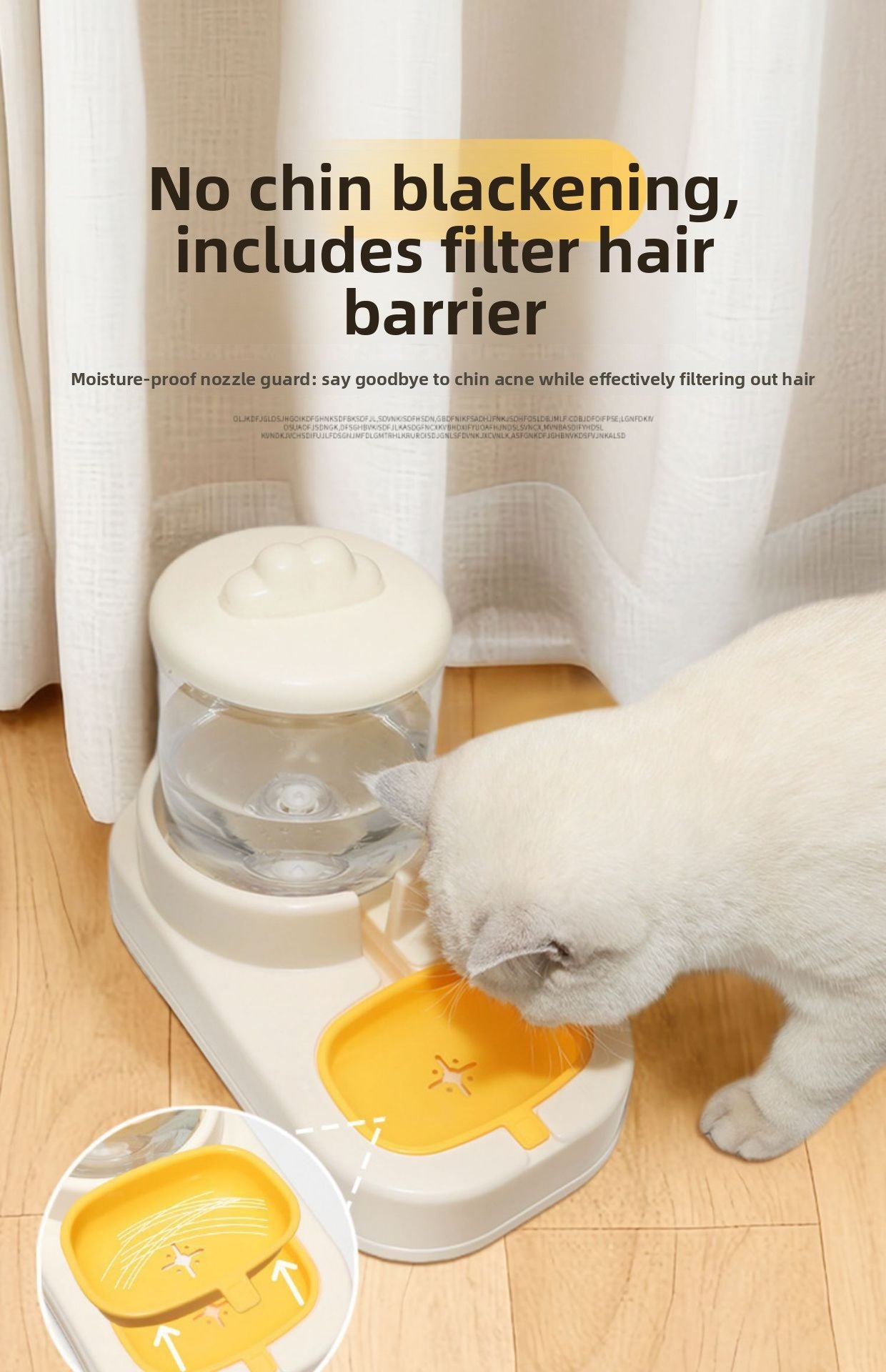 Fully Automatic Cat Drinking Device Combined with Food Feeder for Pets Cats Dogs