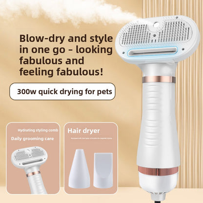 Quick-Dry Fluffy Pet Hair Dryer Spray Combo for Cats Dogs Grooming