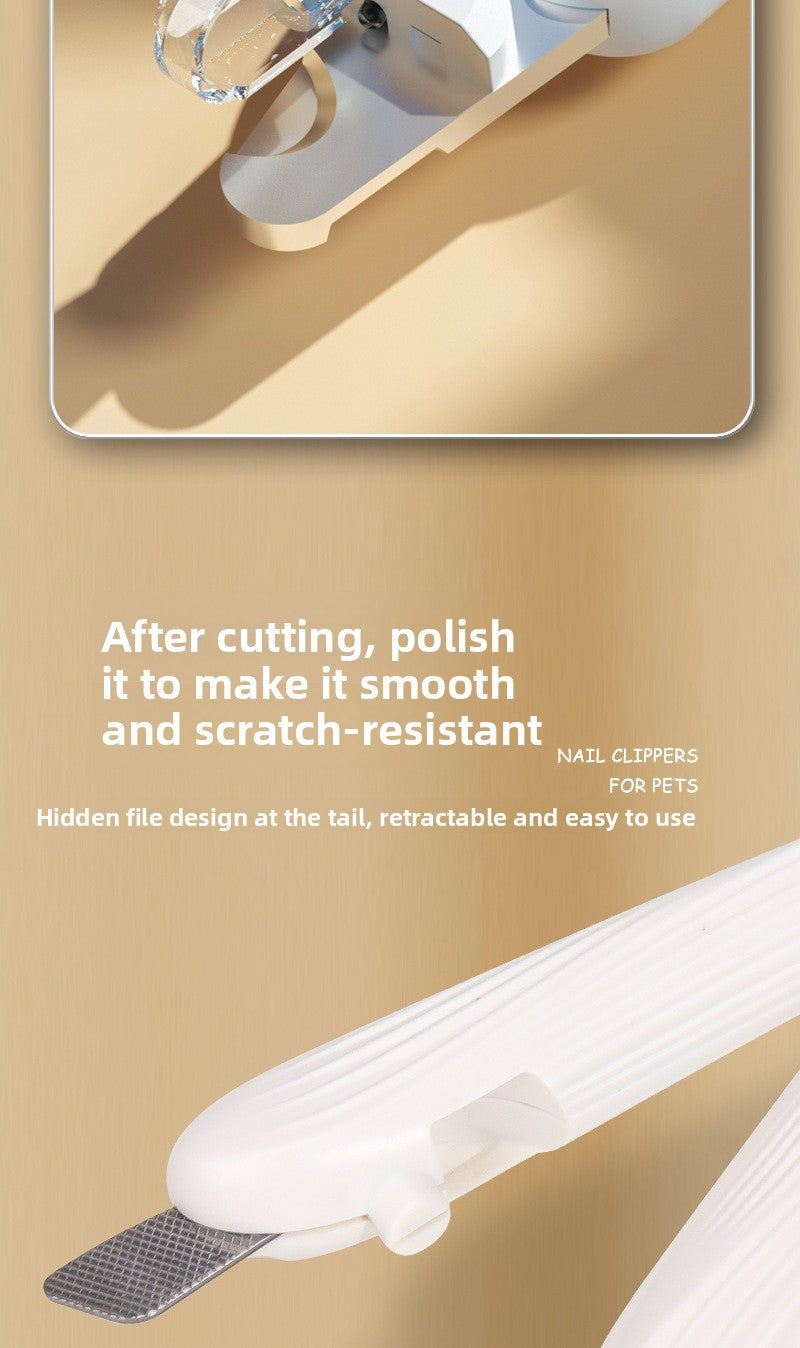 New Pet Nail Clippers with LED Light for Blood Line Observation, Dog Nail Clippers for Beginners, Pet Supplies