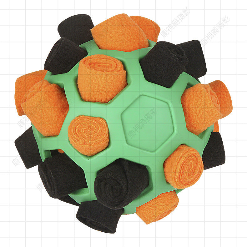 Pet Sniffing Mat Food Hiding Ball Dog Puzzle Durable Chew Cat Multi-functional Rubber Ball Hollow Ball Pop Ball Dog