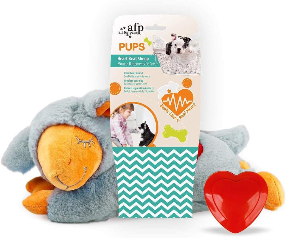 Amazon Hot-Selling Dog Anxiety Companion Sleep Toy Interactive Cute Plush Heartbeat Lamb Pet Toy