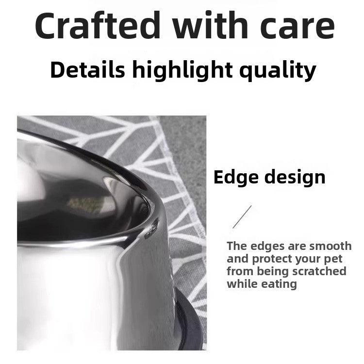 Stainless Steel Anti-Spill Dog Food Bowl Extra Large Non-Slip Rice Dish