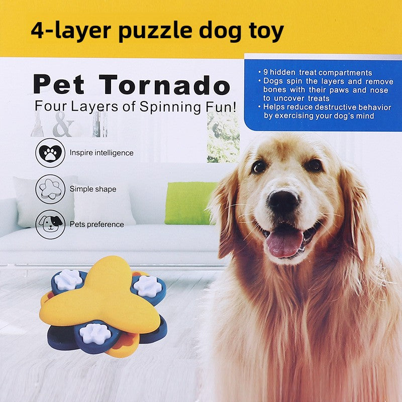 Assiette d'entraînement anti-étouffement rotative pour chien, anti-fuite de nourriture