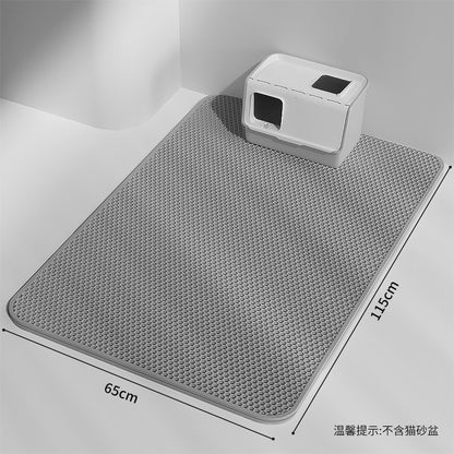 Extra Large Cat Litter Mat Heavy Duty Anti Tracking Litter Box Mat with Low Profile Edge Non Slip Bottom for Kitty Litter Containment