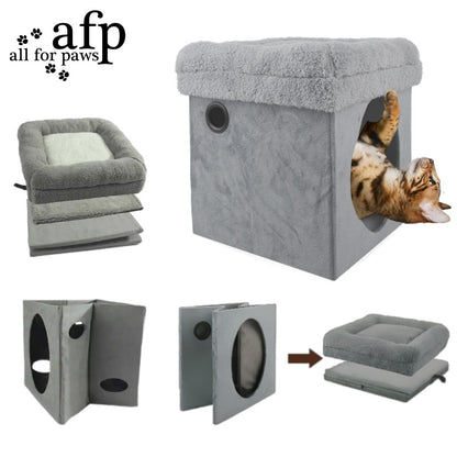 Winter Warm 2-In-1 Foldable Cat Castle Pet House