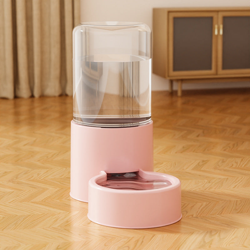 Automatic Cat Dog Water Dispenser with Food Feeder and Grain Storage Bucket