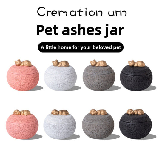 Pet Funeral Urn for Cats Dogs Cremation Memorial Box with Engraving Plate for Ashes Keepsake Aftercare Pet Loss Gift