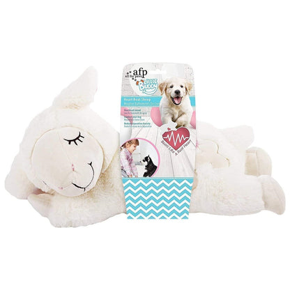 Dog Cat Anti-Anxiety Plush Lamb Pillow Having Simulated Heartbeat Feature