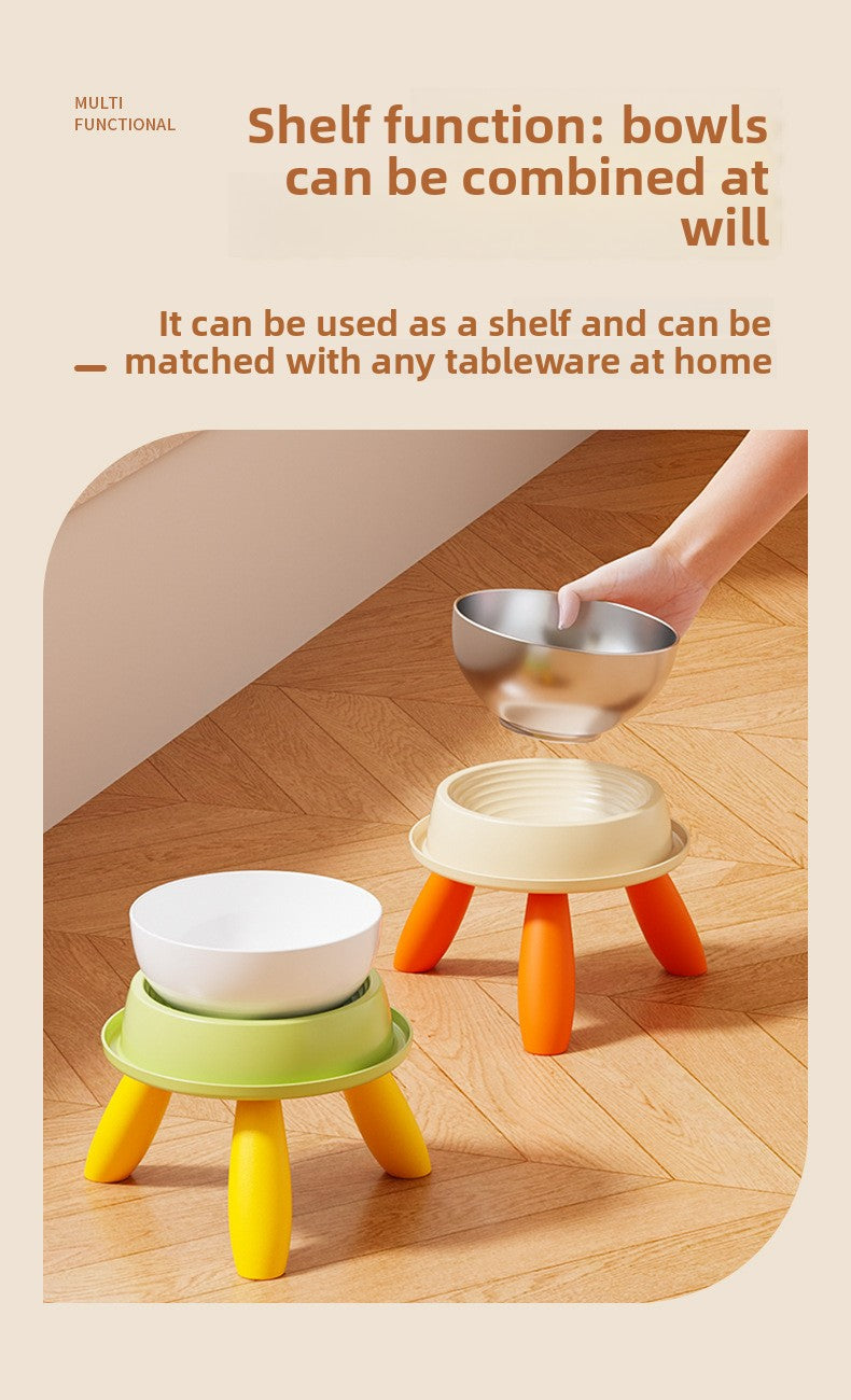 Elevated Pet Bowl for Cats and Dogs High Stand Design Protects Neck Prevents Spill and Slip Durable Anti Vomiting Feeding Bowl for Small Medium Large Pets