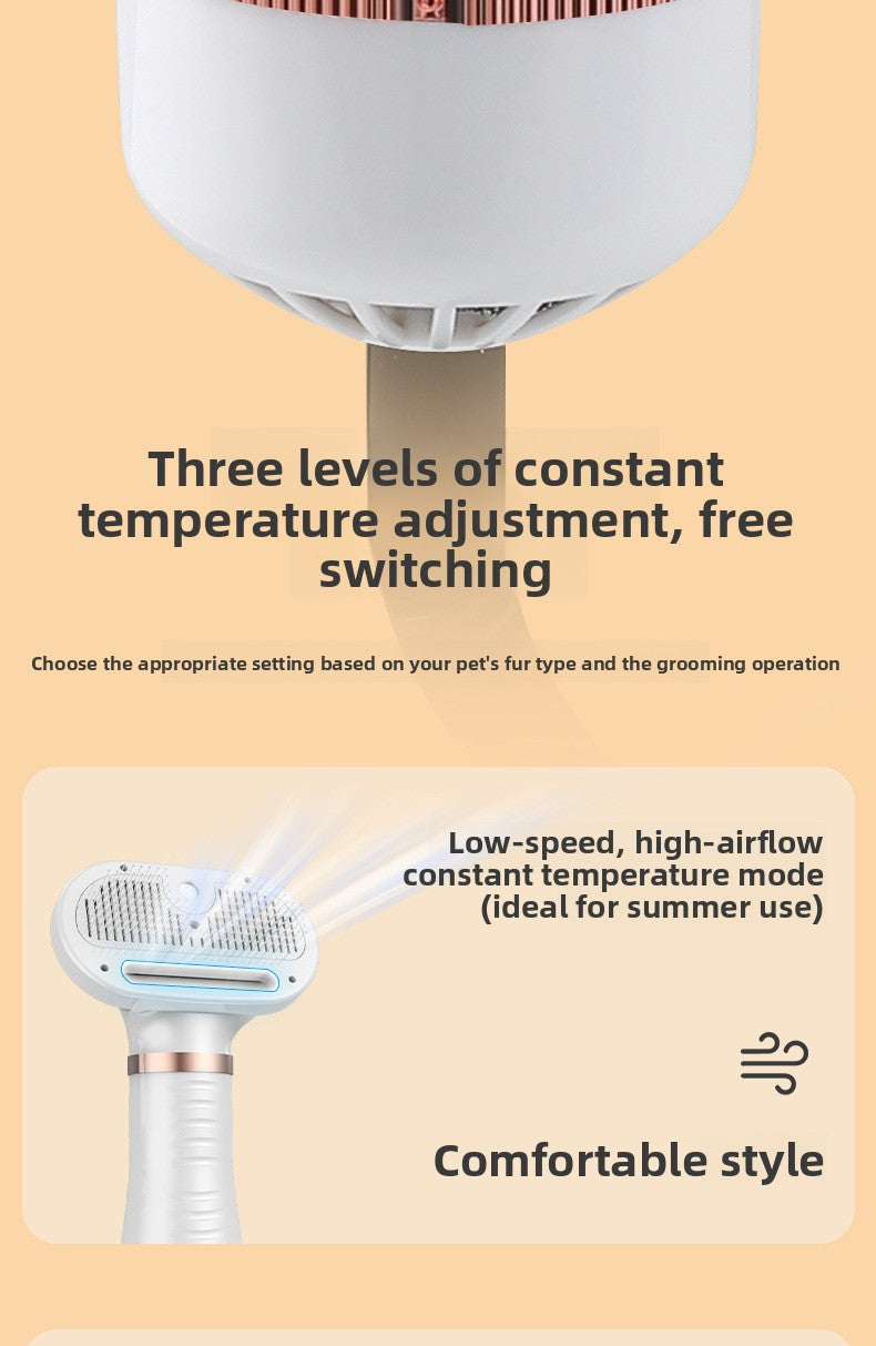 Quick-Dry Fluffy Pet Hair Dryer Spray Combo for Cats Dogs Grooming