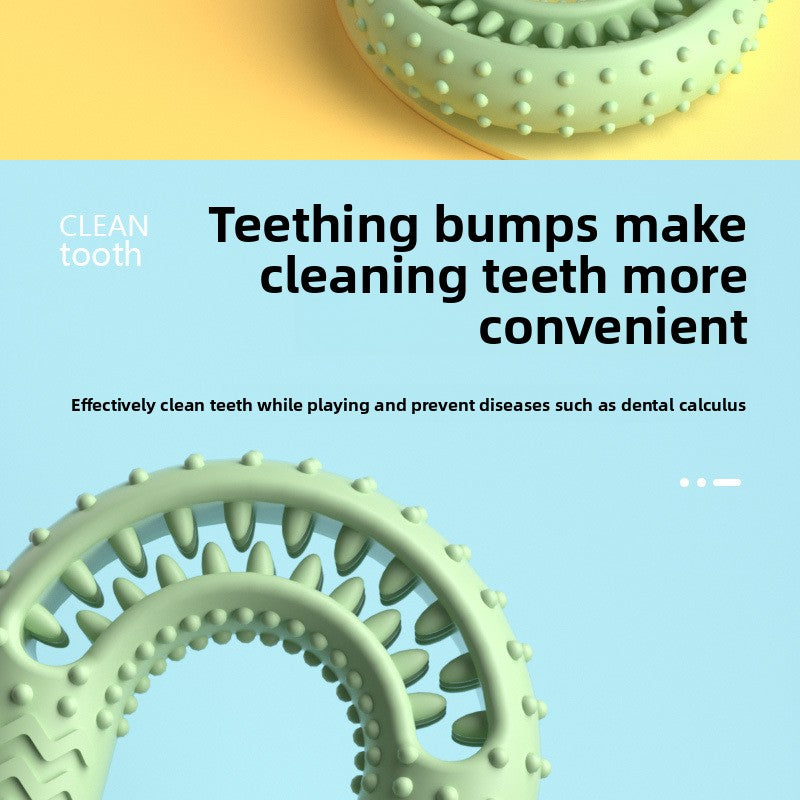 TPR Teething Chew Toy for Dogs and Cats Interactive Dental Cleaning O-Ring Soothing Puppy Kitten Pet Supplies