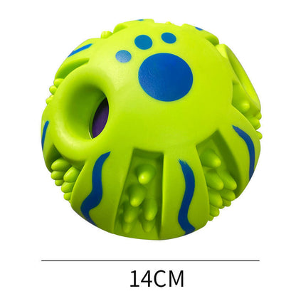Extremely Durable Indestructible Dog Chew Toy Ball for Aggressive Chewers Interactive Rolling Self Entertainment with Squeaker Sound Golden Retriever German Shepherd