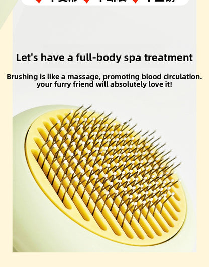 One-Click Hair Removal Comb for Cats Dogs Knot-Free Massage Tool