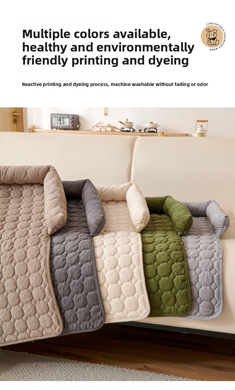 Premium Thickened Pet Sofa Cushion Non-Slip Dog Bed Cat Bed Washable Anti Scratch Furniture Protector for Large Medium Dogs Cats