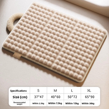 Deluxe Heated Pet Bed for Dogs Cats Warm Plush Mat with Removable Washable Cover All Season Cushion for Puppy Kitten Senior Pets