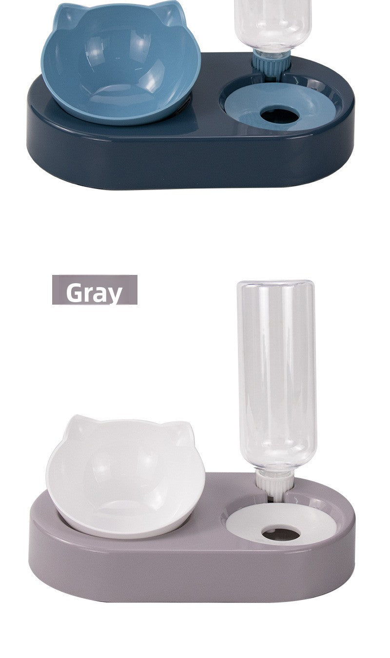 Slanted Neck Protection Automatic Water Refill Pet Bowl for Cats