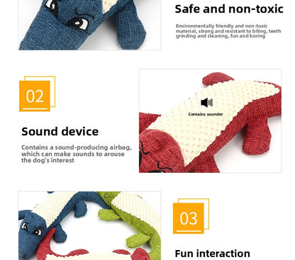 Pet Supplies Dog Plush Toy Durable Pet Toy Realistic Crocodile Sound Dog Toy