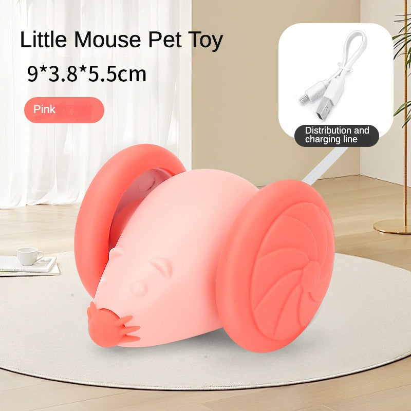 Cat toys self-high to relieve boredom Electric mouse running sports car Automatic cat teaser stick laser