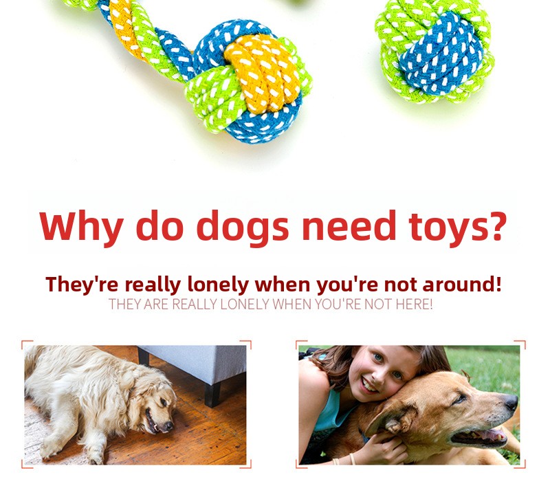 Cotton Rope Dog Toy Set Durable Chew Pet Training Combination