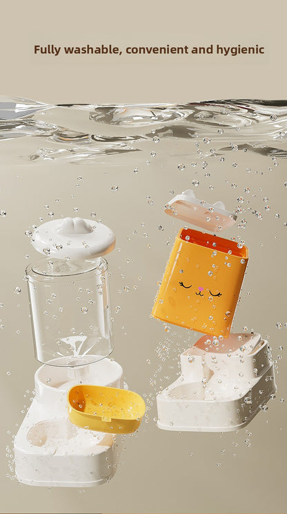 Large Capacity 5L Automatic Pet Feeder and Waterer Combo Adjustable Height Dog Cat Bowl Set with Non Slip Base