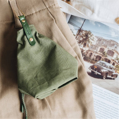 Portable Pet Dog Snack Bag Outdoor Drawstring Canvas Dog Food Bag Dog Supplies
