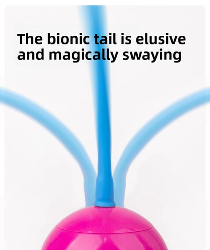 Automatic Electric Cat Toy with Irregular Sliding Magic Spinning Ball for Self-Entertainment