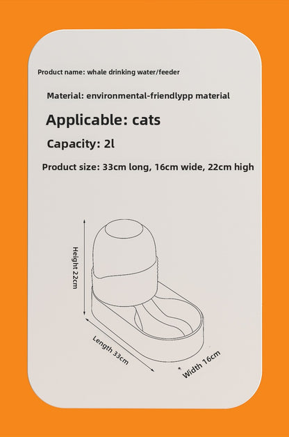 Automatic Cat Water Fountain 2L Large Capacity Quiet USB Powered Pet Water Dispenser for Cats Dogs with LED Light and Water Level Indicator