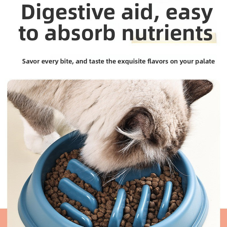 Dog Bowl Cat Bowl Slow Feeder Dog Anti-Choke Slow Feeder Food Bowl Large Capacity Feeder Non-Slip Anti-Tip Pet Bowl