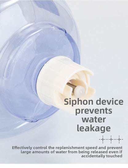 Large Capacity 3.8L Automatic Pet Feeder Dog Waterer Bowl Wheat Straw Eco Friendly Pet Supplies