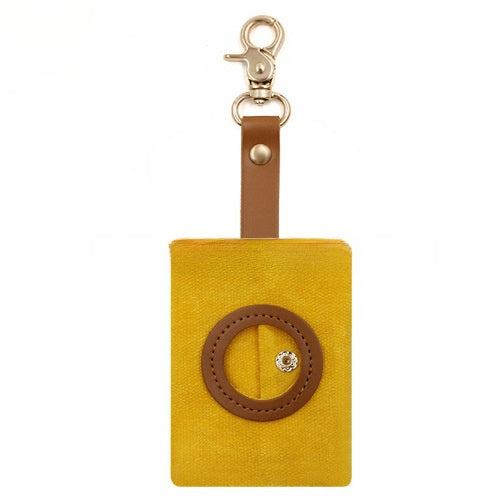 Portable Pet Dog Snack Bag Outdoor Drawstring Canvas Dog Food Bag Dog Supplies