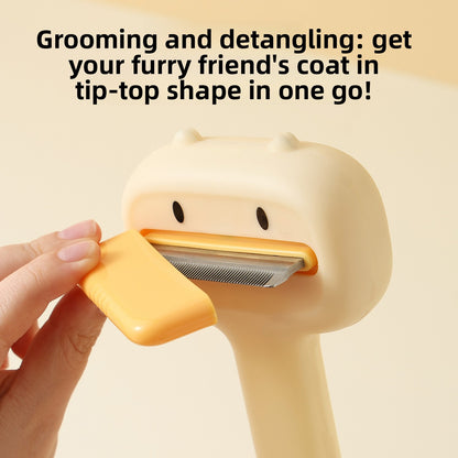 Magic Pet Hair Remover Comb Self Cleaning Cat Brush for Shedding Gentle Detangling and Massage Tool for Cats Dogs to Reduce Loose Fur and Mats